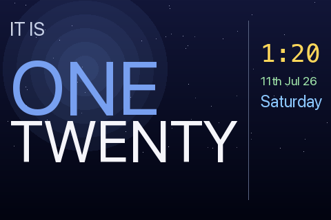 DeskProxy showing the text clock face